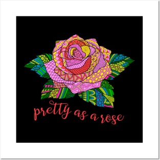 Pretty as a Rose - Pink Posters and Art